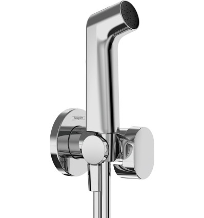 Główka prysznicowa Bidette 1 jet S EcoSmart dla wody zimnej z uchwytem i wężem prysznicowym 125 cm Chrom Hansgrohe (29230000)
