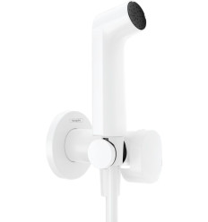 Główka prysznicowa Bidette 1jet S EcoSmart z mieszaczem, uchwytem i wężem prysznicowym 125 cm Biały Matowy Hansgrohe (29232700)