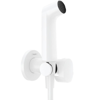 Główka prysznicowa Bidette 1jet S EcoSmart z mieszaczem, uchwytem i wężem prysznicowym 125 cm Biały Matowy Hansgrohe (29232700)