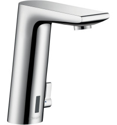 Elektroniczna bateria umywalkowa z bieżącą regulacją temperatury, zasilana baterią Chrom Metris S Hansgrohe (31100000)