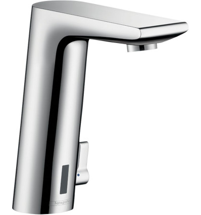 Elektroniczna bateria umywalkowa z bieżącą regulacją temperatury, zasilana z sieci 230 V Chrom Metris S Hansgrohe (31102000)