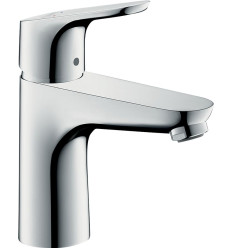 Jednouchwytowa bateria umywalkowa 100 z kompletem odpływowym z cięgłem Chrom Focus Hansgrohe (31607000)