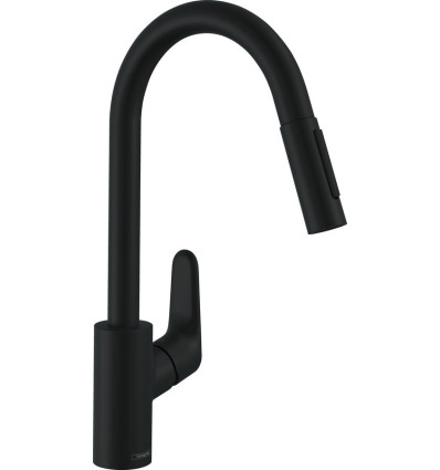Jednouchwytowa bateria kuchenna 240, wyciągana wylewka, 2jet Czarny Matowy Focus M41 Hansgrohe (31815670)