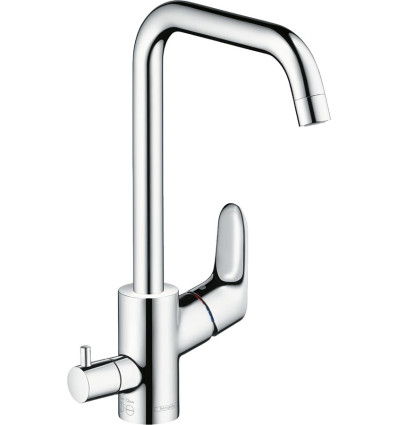 Jednouchwytowa bateria kuchenna 260, z zaworem umożliwiającym podłączenie zmywarki Chrom Focus M41 Hansgrohe (31823000)