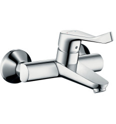 Jednouchwytowa bateria umywalkowa Care z długim uchwytem 12,1 cm, natynkowa Chrom Focus Hansgrohe (31913000)