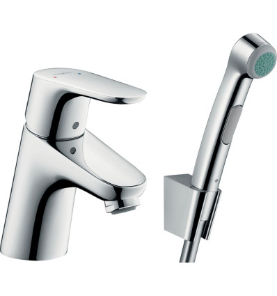 Jednouchwytowa bateria umywalkowa 70 z główką Bidette i wężem 160 cm bez kompletu odpływowego Chrom Focus Hansgrohe (31926000)