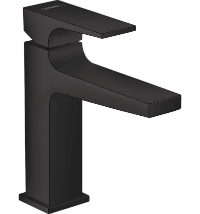 Bateria umywalkowa 110 z kompletem odpływowym Push-Open Czarny Matowy Metropol Hansgrohe (32507670)