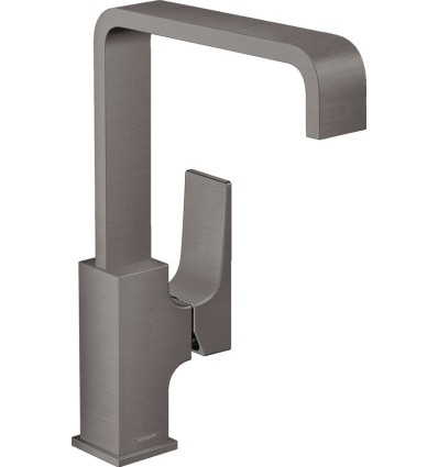Bateria umywalkowa 230 z kompletem odpływowym Push-Open Czarny Chrom Szczotkowany Metropol Hansgrohe (32511340)
