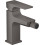 Bateria bidetowa z kompletem odpływowym Push-Open Czarny Chrom Szczotkowany Metropol Hansgrohe (32520340)