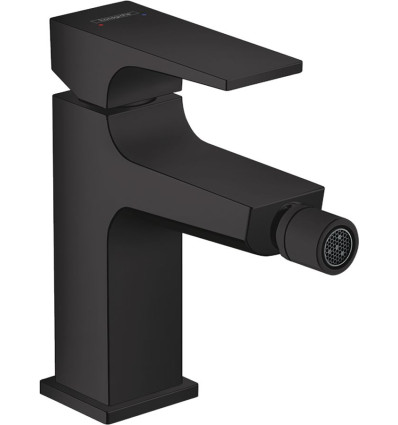 Bateria bidetowa z kompletem odpływowym Push-Open Czarny Matowy Metropol Hansgrohe (32520670)