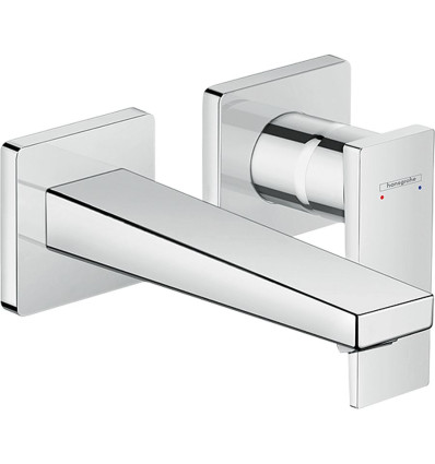 Bateria umywalkowa z wylewką 16,5 cm ścienna podtynkowa Chrom Metropol Hansgrohe (32525000)