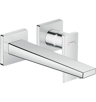 Bateria umywalkowa z wylewką 22,5 cm, ścienna, podtynkowa Chrom Metropol Hansgrohe (32526000)