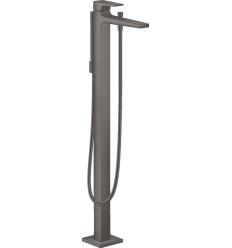 Bateria wannowa wolnostojąca Czarny Chrom Szczotkowany Metropol Hansgrohe (32532340)