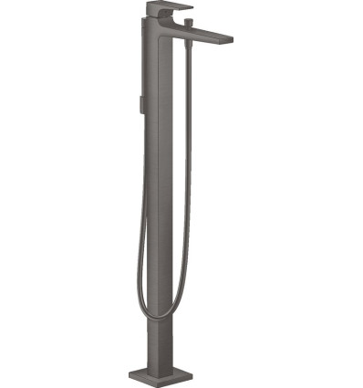 Bateria wannowa wolnostojąca Czarny Chrom Szczotkowany Metropol Hansgrohe (32532340)