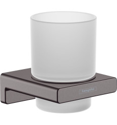 Kubek szczotkowany AddStoris czarny chrom szczotkowany Hansgrohe (41749340)
