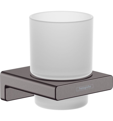 Kubek szczotkowany AddStoris czarny chrom szczotkowany Hansgrohe (41749340)
