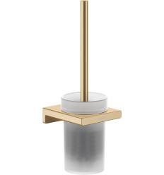 Szczotka do WC z pojemnikiem ścienna AddStoris brąz szczotkowany Hansgrohe (41752140)