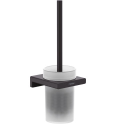 Szczotka do WC z pojemnikiem ścienna AddStoris czarny mat Hansgrohe (41752670)