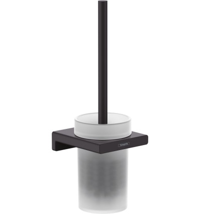 Szczotka do WC z pojemnikiem ścienna AddStoris czarny mat Hansgrohe (41752670)