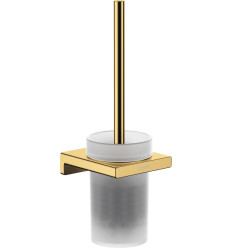 Szczotka do WC z pojemnikiem ścienna AddStoris złoty optyczny polerowany Hansgrohe (41752990)
