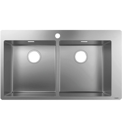 1-F765 Zlewozmywak nablatowy 370/370 Stal Szlachetna S71 Hansgrohe (43303800)