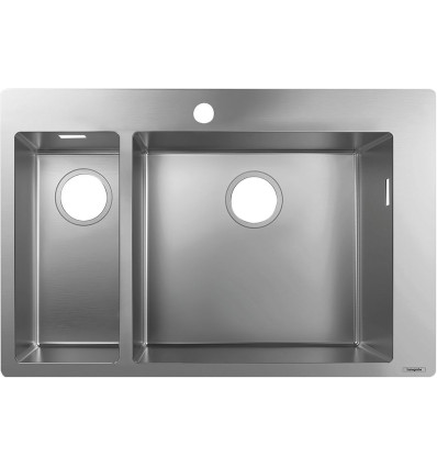 1-F655 Zlewozmywak nablatowy 180/450 Stal Szlachetna S71 Hansgrohe (43309800)