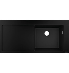 4-F450 Zlewozmywak nablatowy 450 z ociekaczem po lewej stronie czarny grafitowy S51 Hansgrohe (43314170)