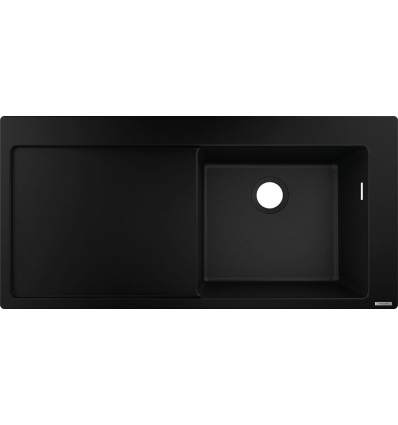 4-F450 Zlewozmywak nablatowy 450 z ociekaczem po lewej stronie czarny grafitowy S51 Hansgrohe (43314170)