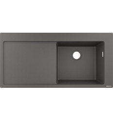 4-F450 Zlewozmywak nablatowy 450 z ociekaczem po lewej stronie kamienna szarość S51 Hansgrohe (43314290)