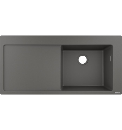 4-F450 Zlewozmywak nablatowy 450 z ociekaczem po lewej stronie kamienna szarość S51 Hansgrohe (43314290)