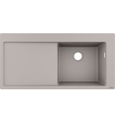 4-F450 Zlewozmywak nablatowy 450 z ociekaczem po lewej stronie szarość betonu S51 Hansgrohe (43314380)