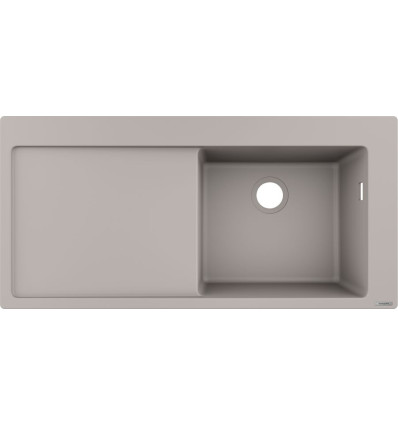 4-F450 Zlewozmywak nablatowy 450 z ociekaczem po lewej stronie szarość betonu S51 Hansgrohe (43314380)