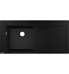 10-F450 Zlewozmywak nablatowy 450 z ociekaczem po prawej stronie czarny grafitowy S51 Hansgrohe (43330170)