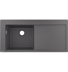 10-F450 Zlewozmywak nablatowy 450 z ociekaczem po prawej stronie kamienna szarość S51 Hansgrohe (43330290)