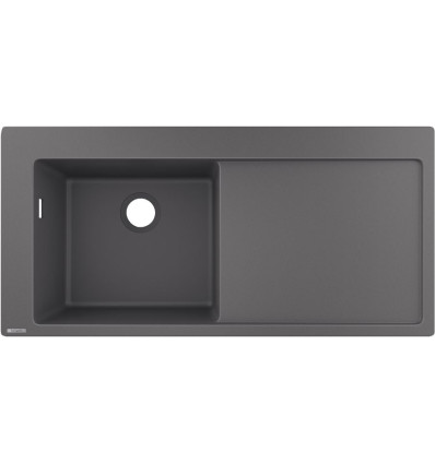 10-F450 Zlewozmywak nablatowy 450 z ociekaczem po prawej stronie kamienna szarość S51 Hansgrohe (43330290)