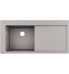 10-F450 Zlewozmywak nablatowy 450 z ociekaczem po prawej stronie szarość betonu S51 Hansgrohe (43330380)