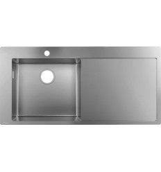 6-F450 Zlewozmywak nablatowy 450 z ociekaczem po prawej stronie Stal Szlachetna S71 Hansgrohe (43331800)