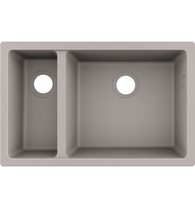 0-U635 Zlewozmywak podblatowy 180/450 szarość betonu S51 Hansgrohe (43433380)