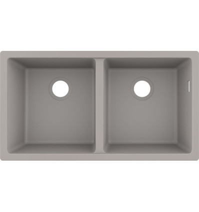 0-U770 Zlewozmywak podblatowy 370/370 szarość betonu S51 Hansgrohe (43434380)