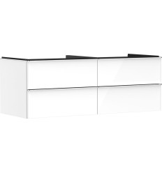 Szafka pod umywalkę nablatową z 4 szufladami 1360/550 Biały Wysoki Połysk Xelu Q Hansgrohe (54086000)