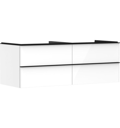Szafka pod umywalkę nablatową z 4 szufladami 1360/550 Biały Wysoki Połysk Xelu Q Hansgrohe (54086670)