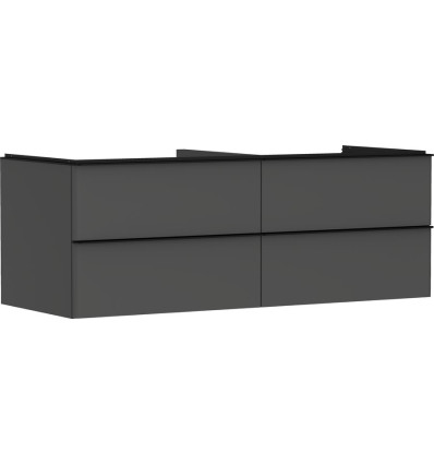 Szafka pod umywalkę nablatową z 4 szufladami 1360/550 Szary Diament Matowy Xelu Q Hansgrohe (54087670)