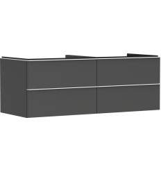 Szafka pod umywalkę nablatową z 4 szufladami 1360/550, Szary Diament Matowy Xelu Q Hansgrohe (54087700)