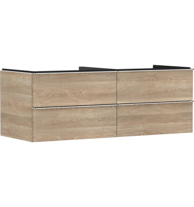 Szafka pod umywalkę nablatową z 4 szufladami 1360/550, Naturalny Dąb Xelu Q Hansgrohe (54088000)