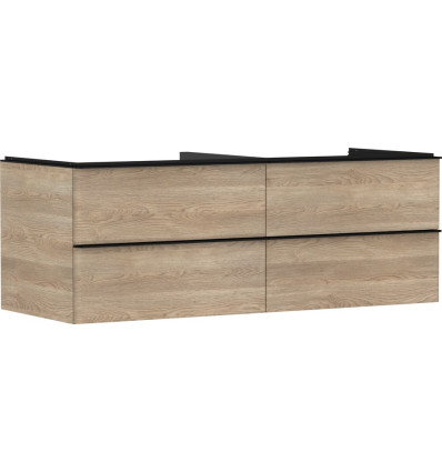 Szafka pod umywalkę nablatową z 4 szufladami 1360/550, Naturalny Dąb Xelu Q Hansgrohe (54088670)