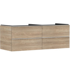 Szafka pod umywalkę nablatową z 4 szufladami 1360/550, Naturalny Dąb Xelu Q Hansgrohe (54088700)