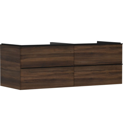 Szafka pod umywalkę nablatową z 4 szufladami 1360/550, Ciemny Orzech Xelu Q Hansgrohe (54089670)