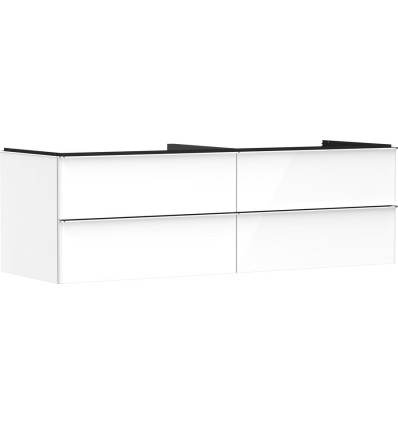 Szafka pod umywalkę nablatową z 4 szufladami 1560/550, Biały Wysoki Połysk Xelu Q Hansgrohe (54090000)