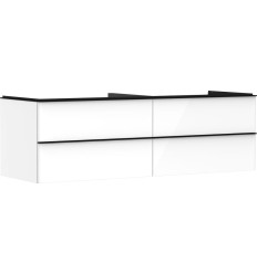 Szafka pod umywalkę nablatową z 4 szufladami 1560/550, Biały Wysoki Połysk Xelu Q Hansgrohe (54090670)
