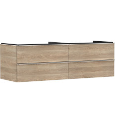 Szafka pod umywalkę nablatową z 4 szufladami 1560/550, Naturalny Dąb Xelu Q Hansgrohe (54092000)